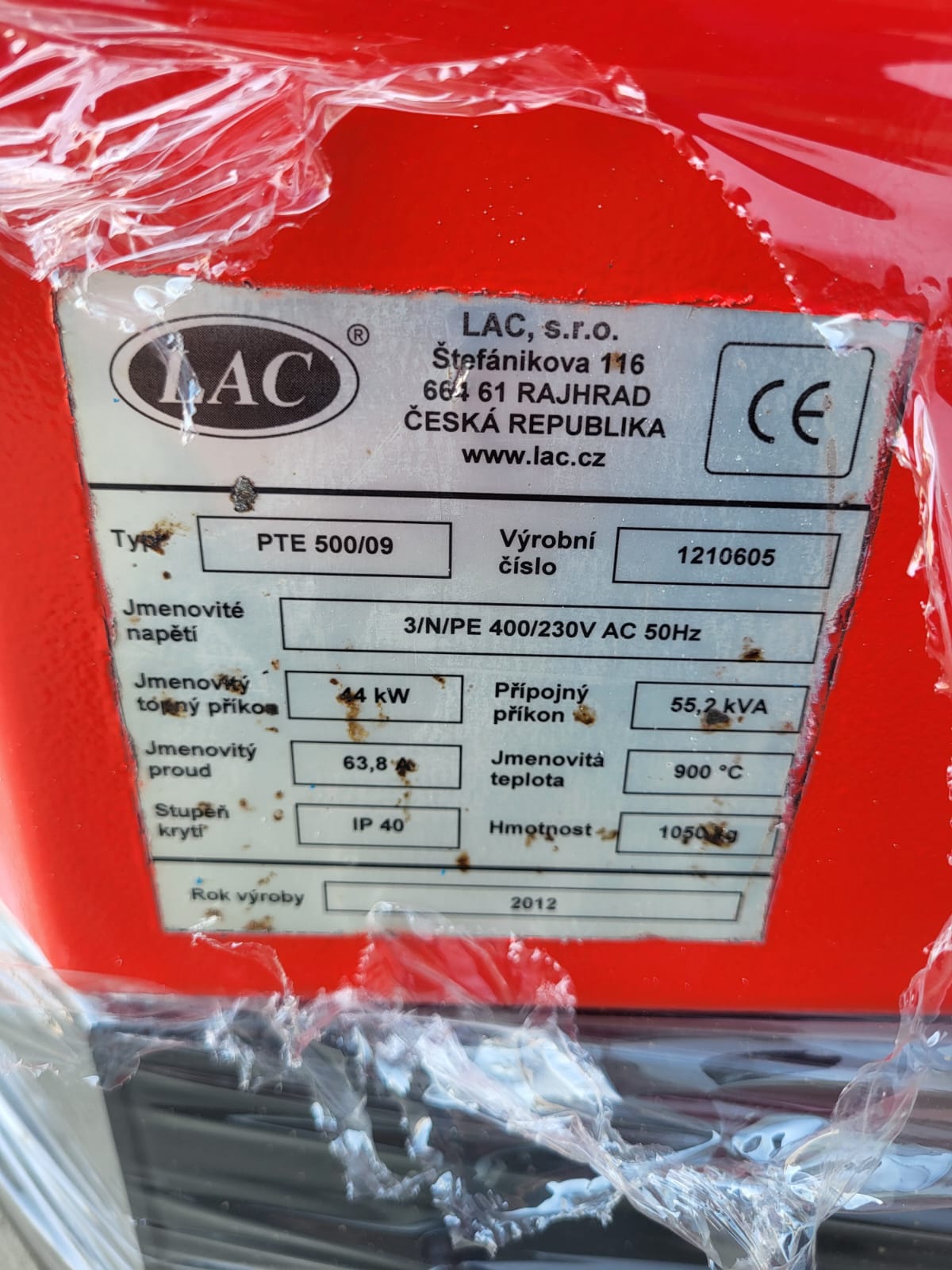 LAC PTE 500/09 保温炉 O1837,已使用 LAC PTE 500/09 保温炉 O1837,已使用